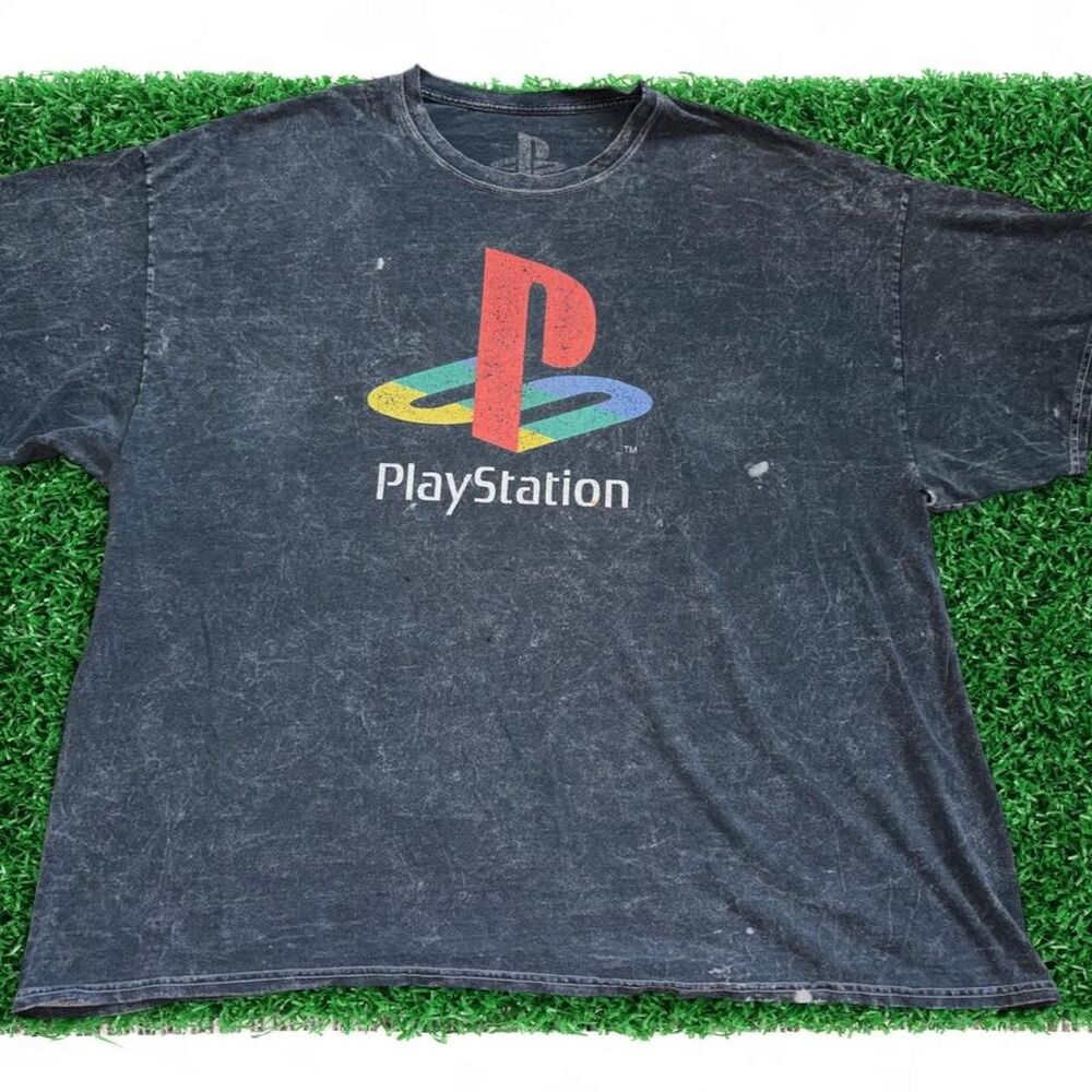 Sony Men's Black and Grey T-shirt